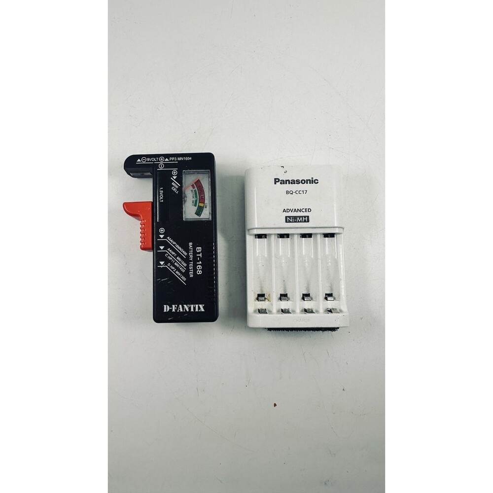 Panasonic BQ-CC17 Battery Charger + D-Fantix Tester Bundle - Tested Working